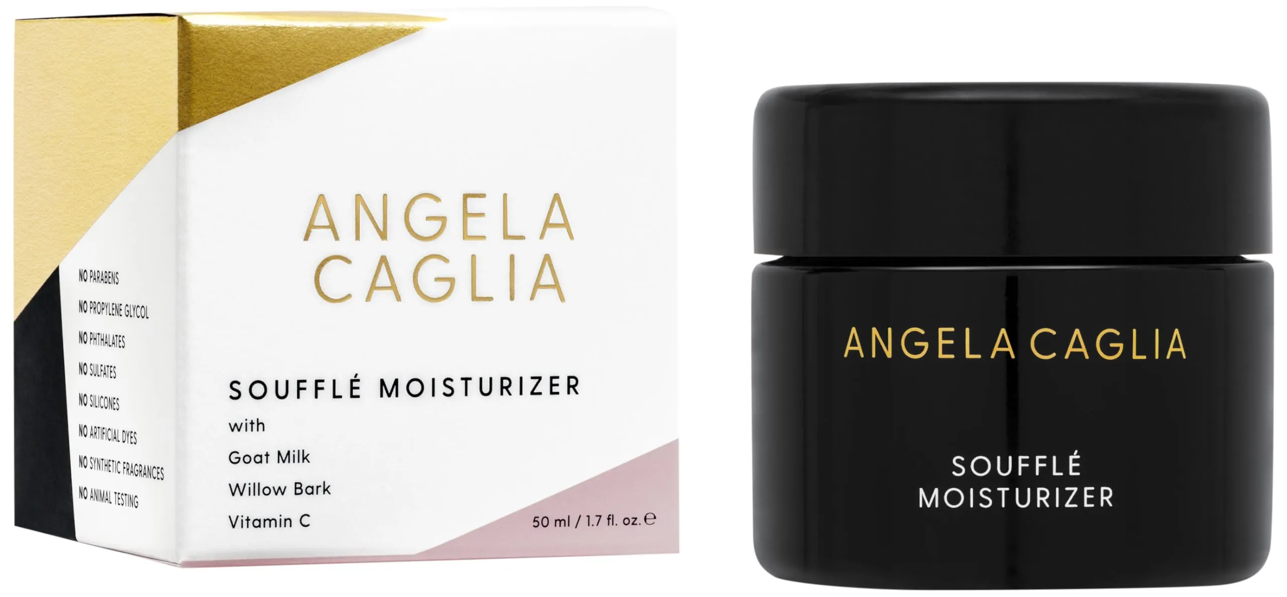 Angela Caglia Soufflé Moisturizer- Hydrating, Lightweight, and Nourishing, made with Goat's Milk, Vitamin C, and Aloe 1.7 Fl Oz