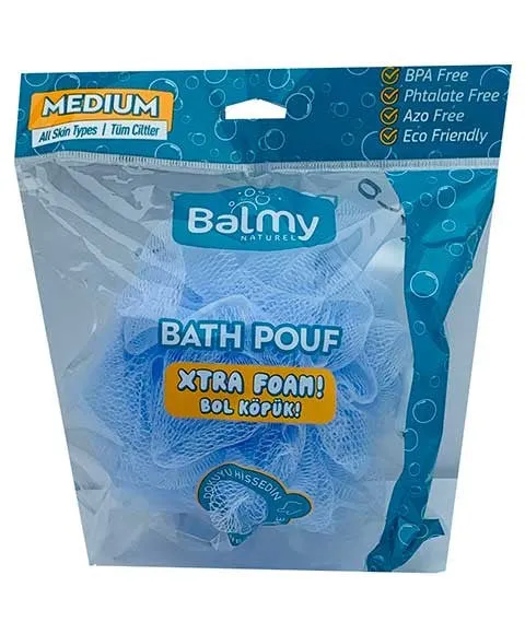 Balmy Naturel Xtra Foam Medium Bath Pouf