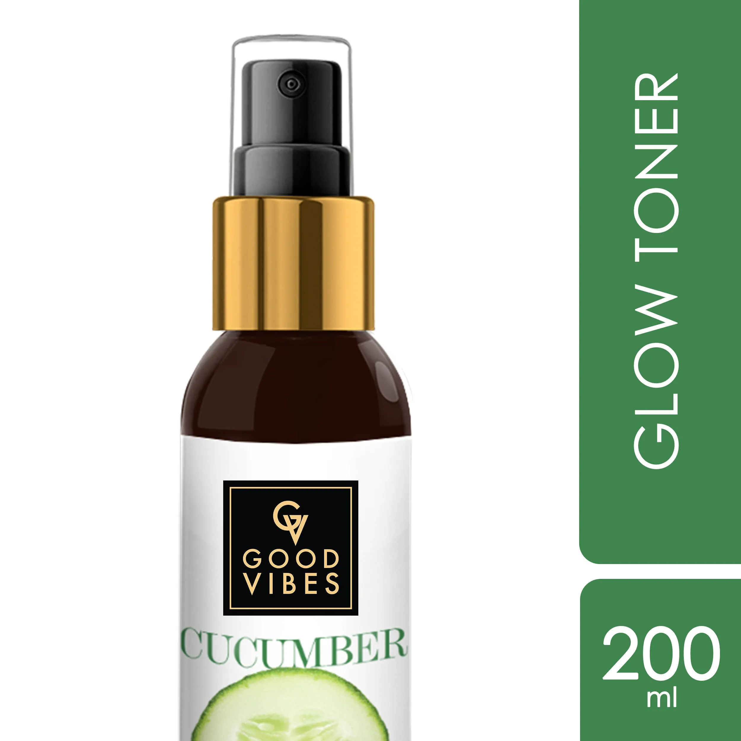 Good Vibes Cucumber Glow Toner | Hydrating, Minimizes Pores | With Liquorice | No Parabens, No Alcohol, No Sulphates, No Animal Testing (200 ml)