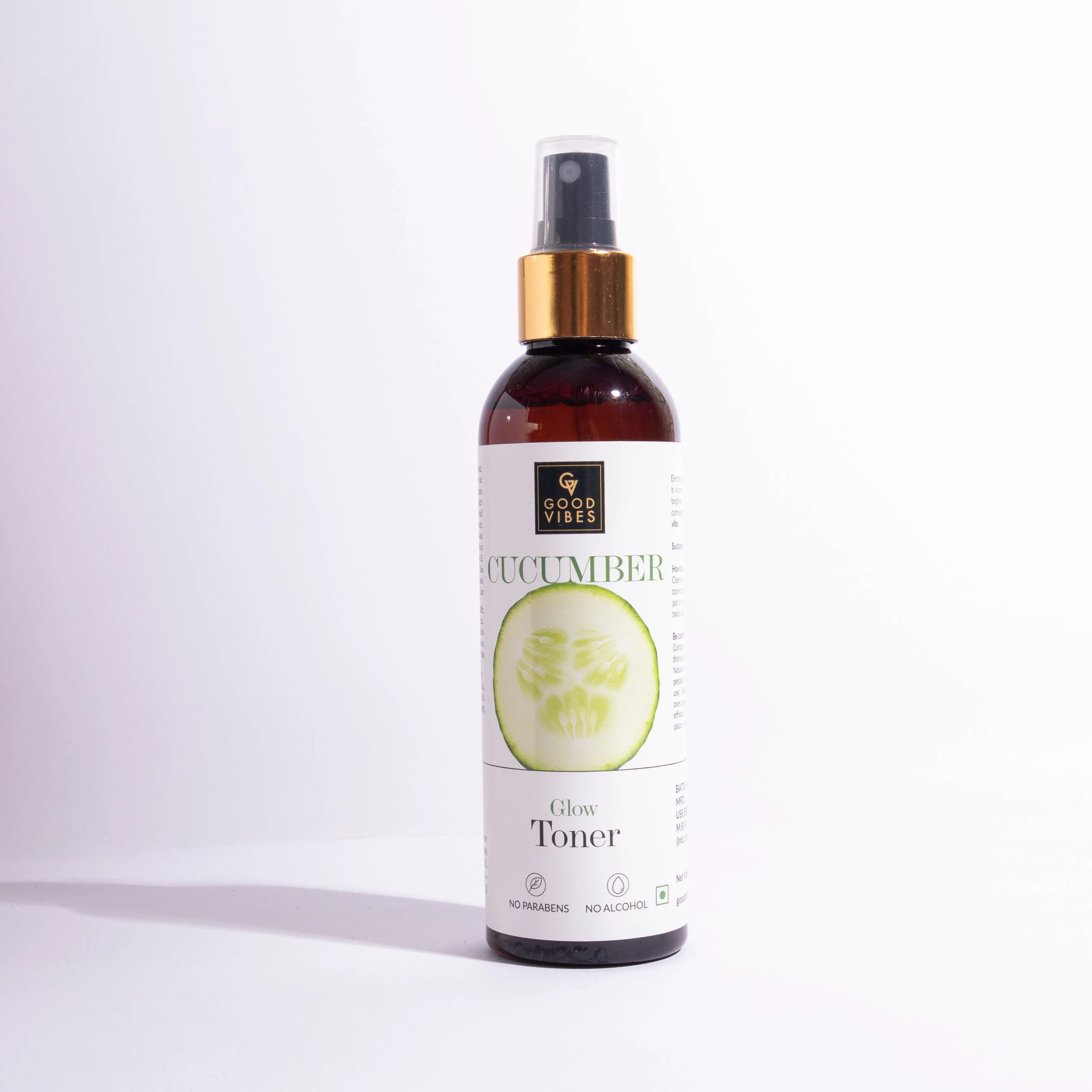 Good Vibes Cucumber Glow Toner | Hydrating, Minimizes Pores | With Liquorice | No Parabens, No Alcohol, No Sulphates, No Animal Testing (200 ml)