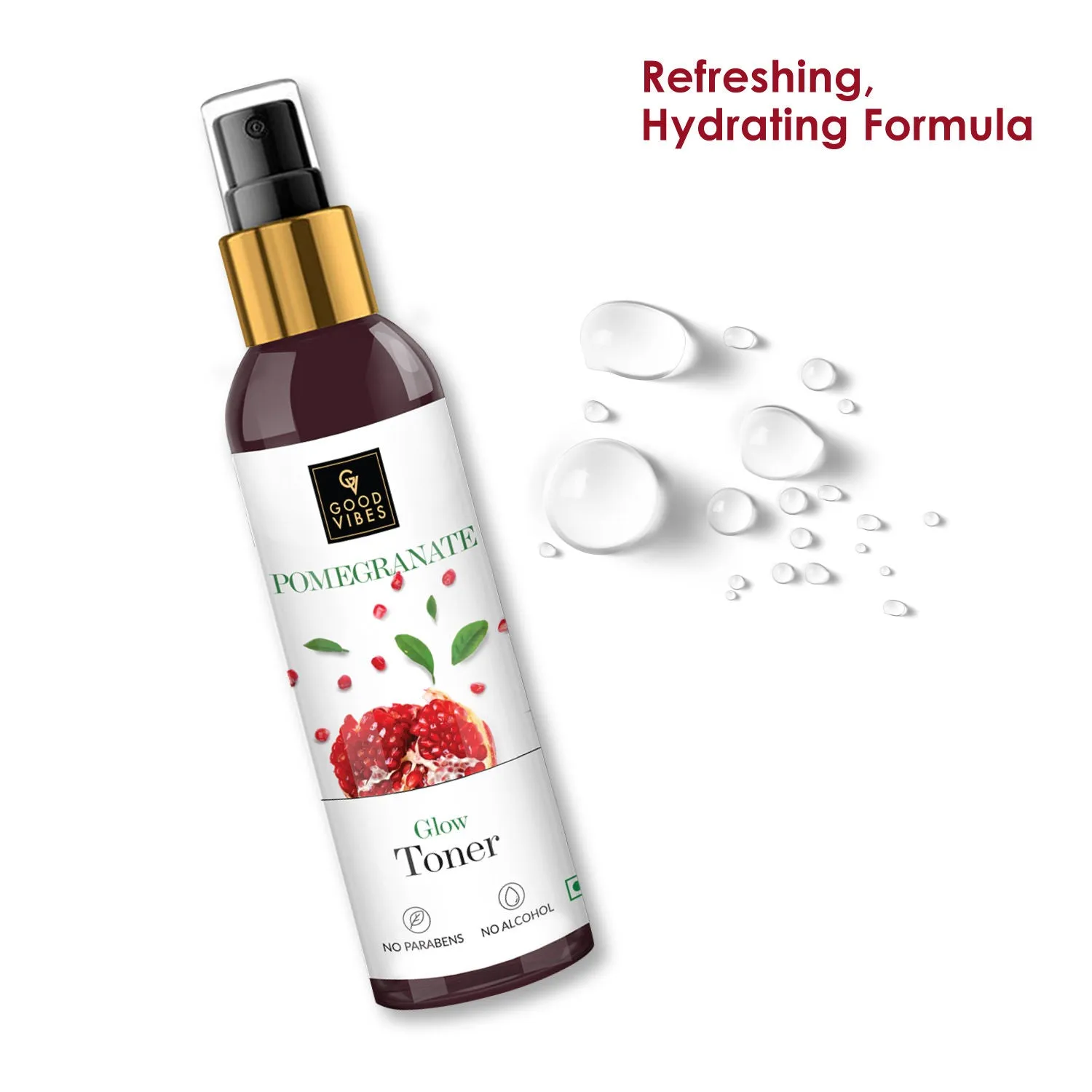 Good Vibes Pomegranate Glow Toner | Rejuvenating, Hydrating | With Honey | No Parabens, No Alcohol, No Sulphates, No Animal Testing (200 ml)