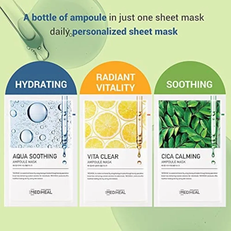 Mediheal Aqua Soothing Ampoule Mask 10pcs