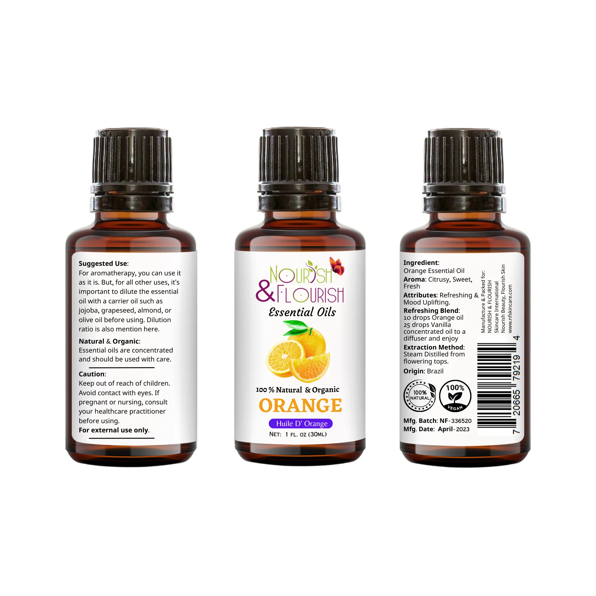 Orange Essential Oil 1 FL oz. 30 ml