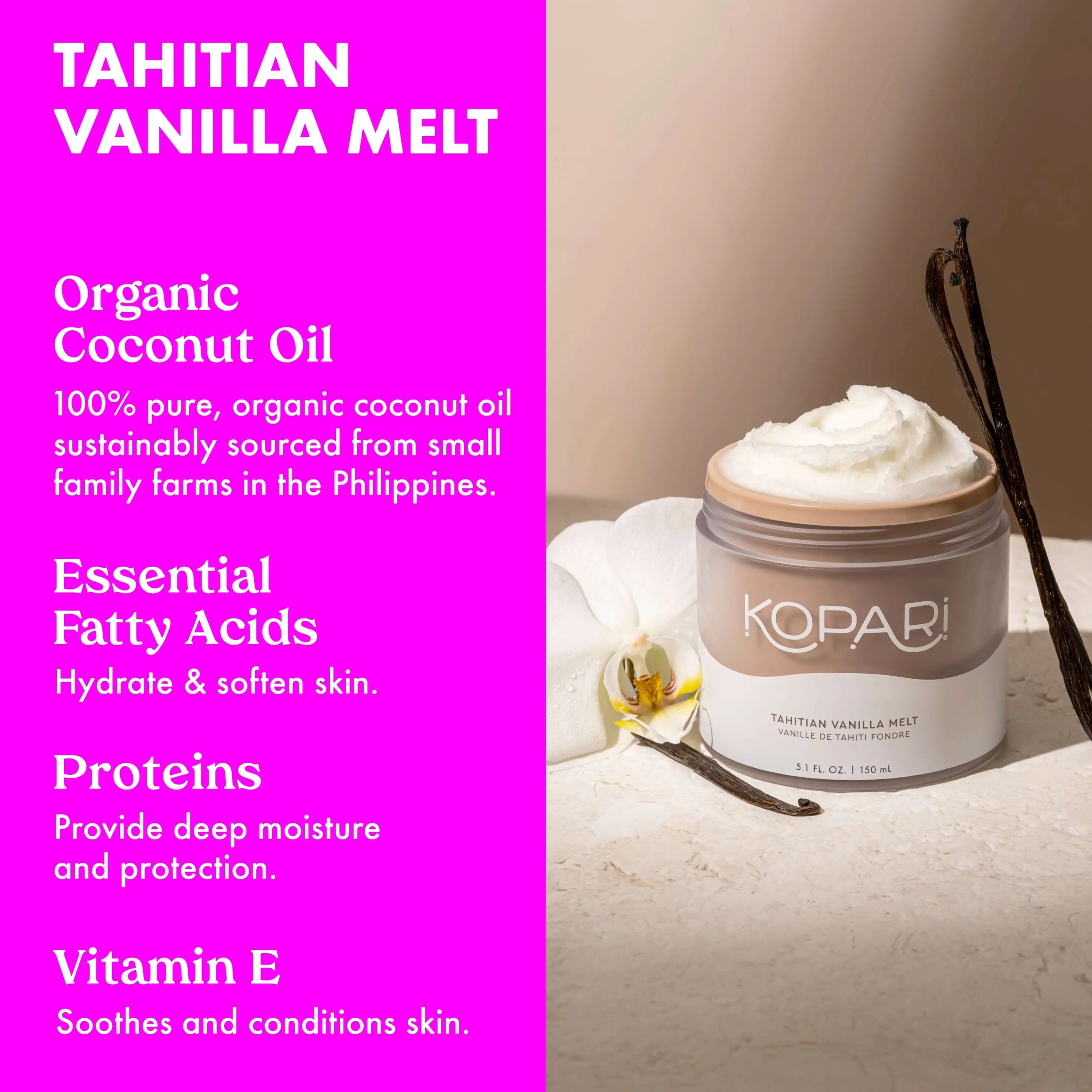 Organic Tahitian Vanilla Coconut Melt