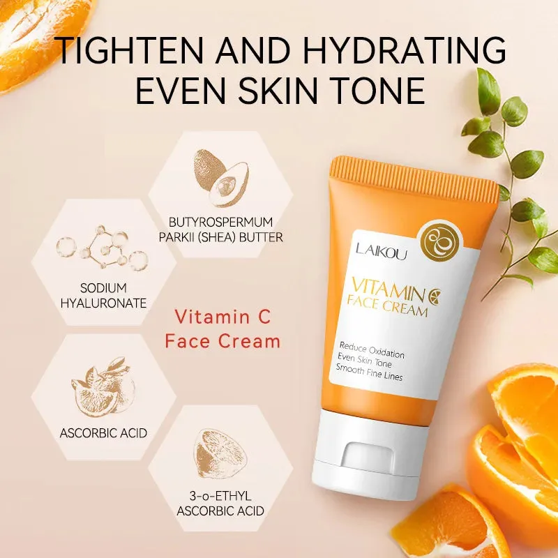 Vitamin C Face Cream Moisturizing Brightening Nourishing Firming Snail Creams Beauty Facial Skin Care Products